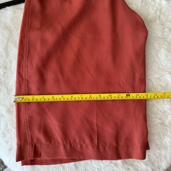 Abercrombie & Fitch Pleated Long Line Shorts - Tomato Red - Picture 8 of 9